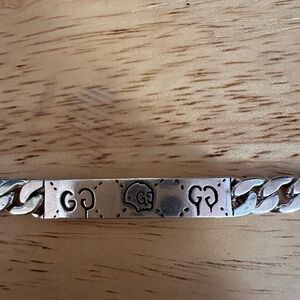 GUCCIGHOST CHAIN BRACELET IN SILVER